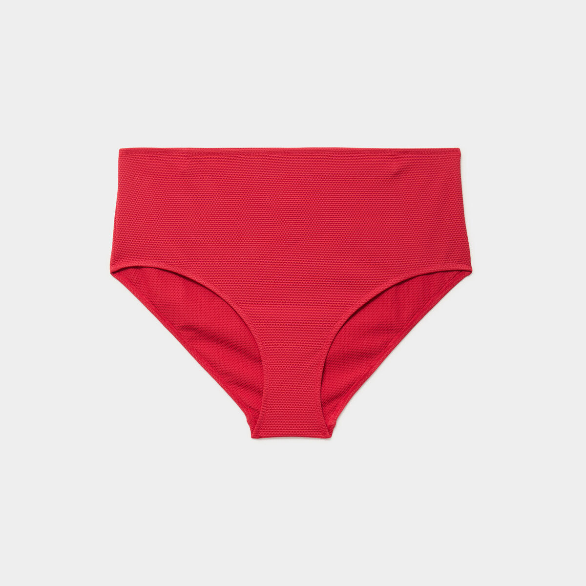 Bas de maillot de bain culotte haute rouge femme grande taille