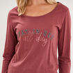 Ensemble pyjama pantalon et t-shirt rose framboise femme