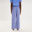 Pantalon de pyjama droit coton bleu femme