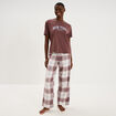 Ensemble pyjama pantalon t-shirt coton beige femme