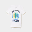 T-shirt droit manches courtes coton blanc gar&ccedil;on