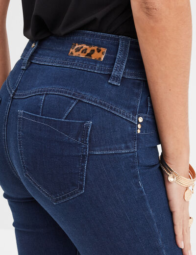 Pantacourt en jean slim Mosquitos denim double stone femme