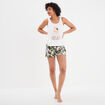 Ensemble pyjama short et débardeur coton blanc femme