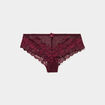 Shorty en dentelle prune femme