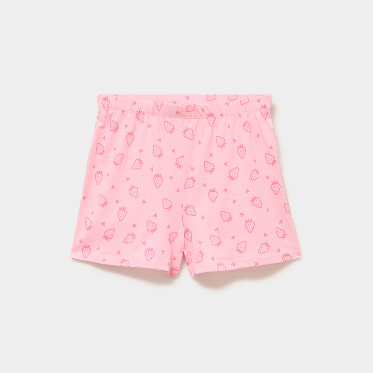 Bas de pyjama short coton rose femme