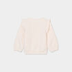 Gilet zipp&eacute; matelass&eacute; coeur &agrave; volants creme b&eacute;b&eacute; fille