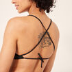 Haut de maillot de bain bretelles fines noir femme