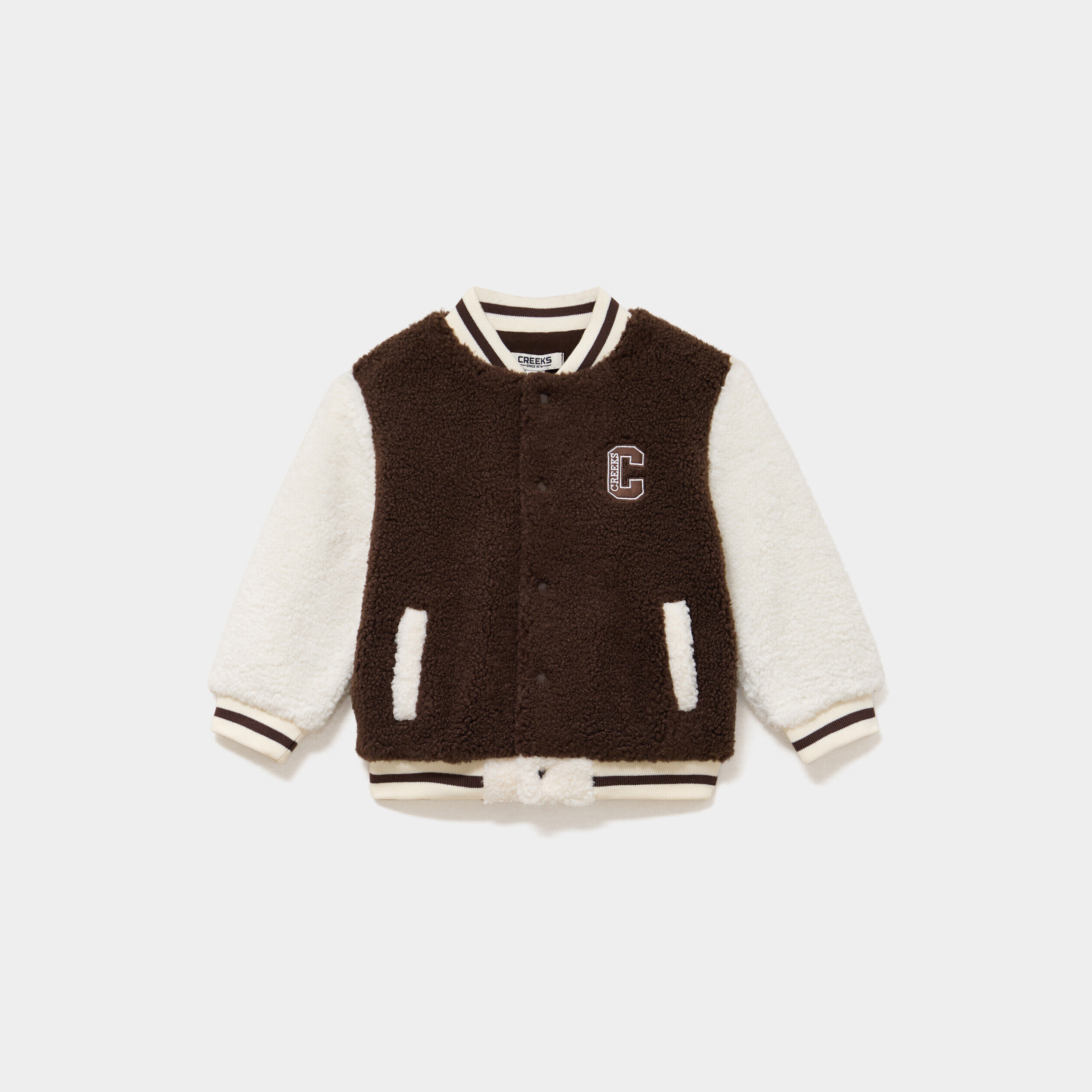 Gilet effet polaire col teddy boutonné marron bébé garçon CREEKS