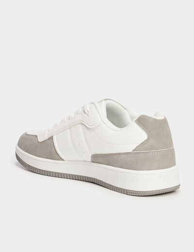 Tennis basses &agrave; lacets gris homme