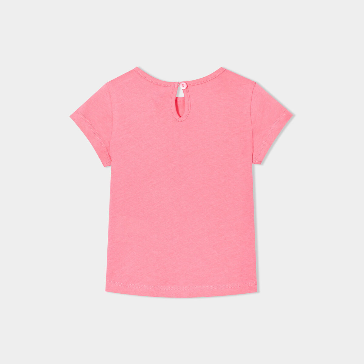 Lot de 3 t-shirts manches courtes coton rose clair b&eacute;b&eacute; fille
