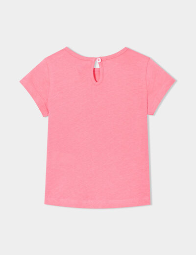Lot de 3 t-shirts manches courtes coton rose clair bébé fille