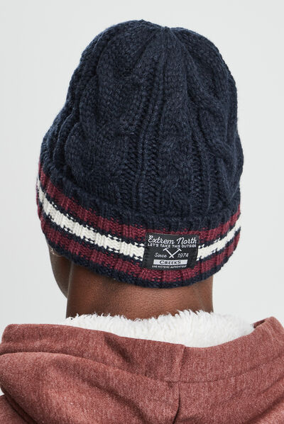 Bonnet bleu marine homme