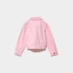 Veste boutonn&eacute;e coton rose fille