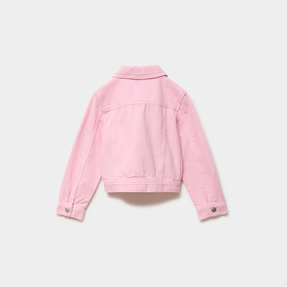 Veste boutonn&eacute;e coton rose fille