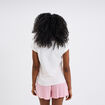 Ensemble pyjama short et t-shirt blanc femme