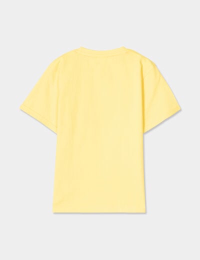 T-shirt manches courtes coton Stitch jaune fille