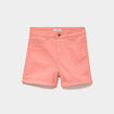 Short en jean slim coton stretch rose vif femme
