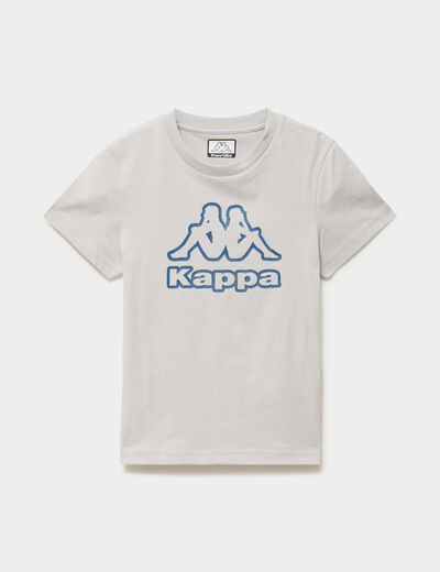 T-shirt manches courtes coton Kappa gris clair gar&ccedil;on