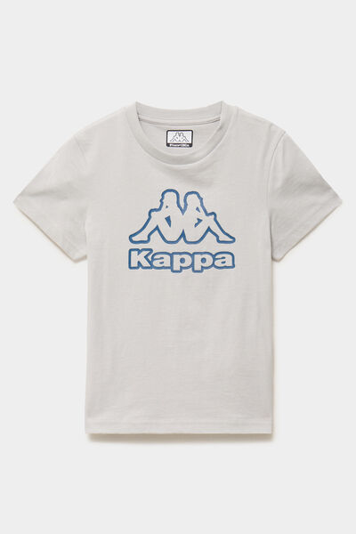 T-shirt manches courtes coton Kappa gris clair gar&ccedil;on