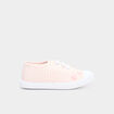 Tennis basses en toile &agrave; bout renforc&eacute; rose fille