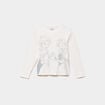 T-shirt manches longues Reine des neiges blanc fille