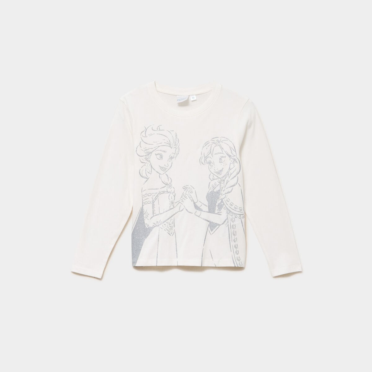 T-shirt manches longues Reine des neiges blanc fille