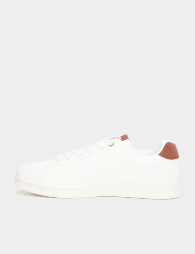 Tennis basses à lacets marron clair homme