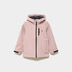 Blouson fourr&eacute; d&eacute;perlant &agrave; capuche rose poudr&eacute;e fille