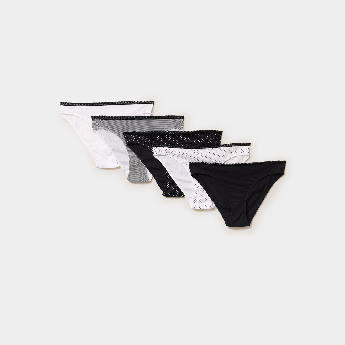 Lot 5 culottes coton noir femme