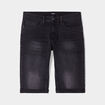 Bermuda regular en jean denim noir homme
