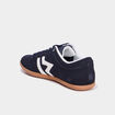 Tennis basses &agrave; lacets effet su&eacute;dine bleu marine homme