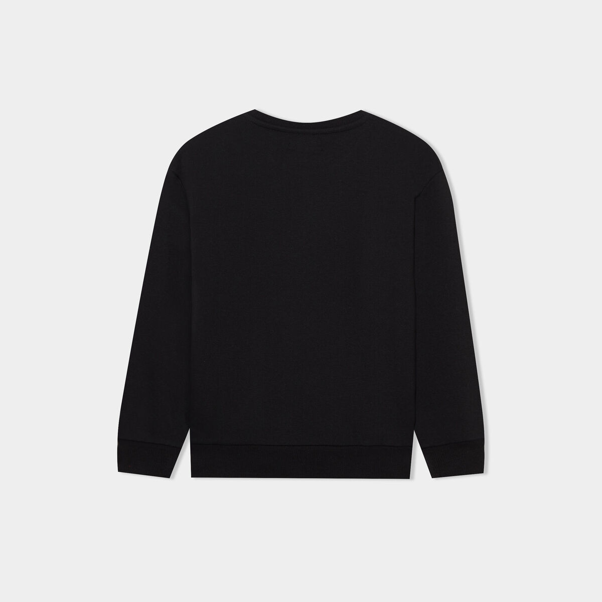 Sweat col rond manches longues noir garçon