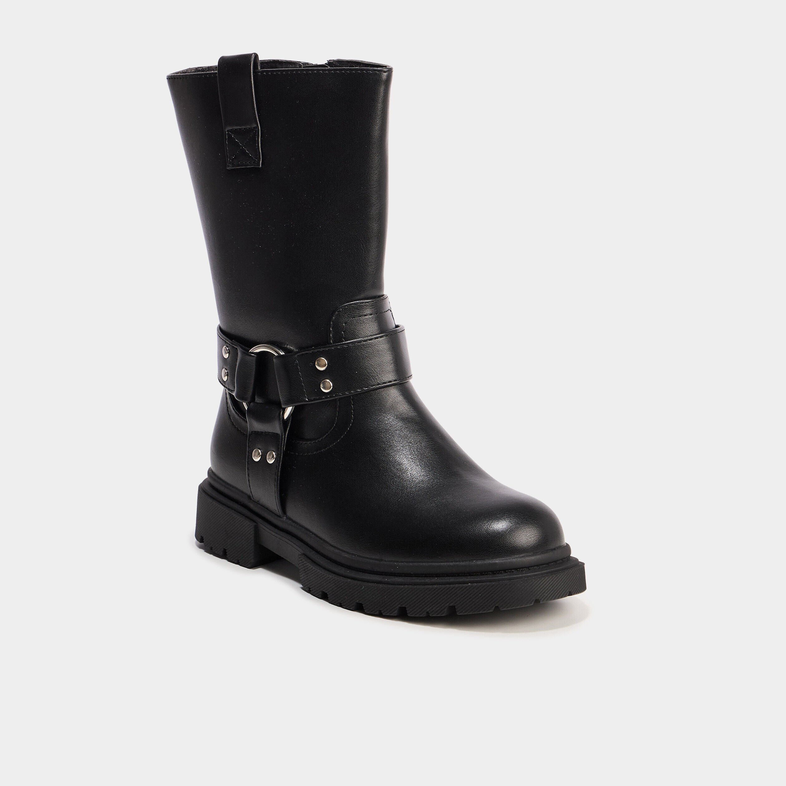 Bottes avec boucles noir fille LIBERTO