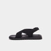 Sandales brides crois&eacute;es noir femme