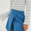 Jupe-short portefeuille avec boucle bleu foncé femme