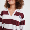 T-shirt col en V manches longues Creeks bordeaux femme