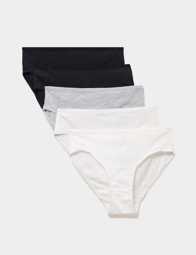 Lot 5 culottes coton noir fille