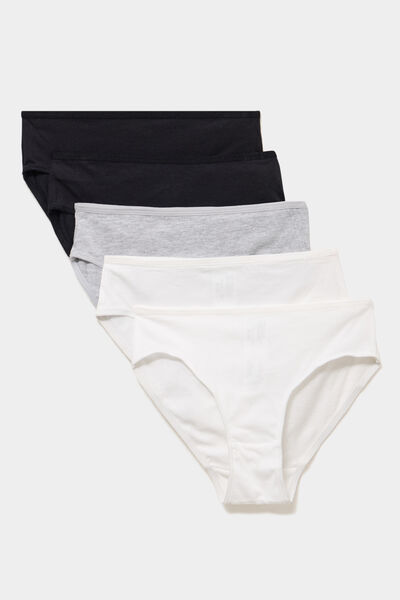 Lot 5 culottes coton noir fille