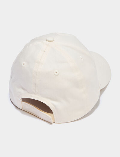 Casquette coton &agrave; calotte bomb&eacute;e ivoire fille