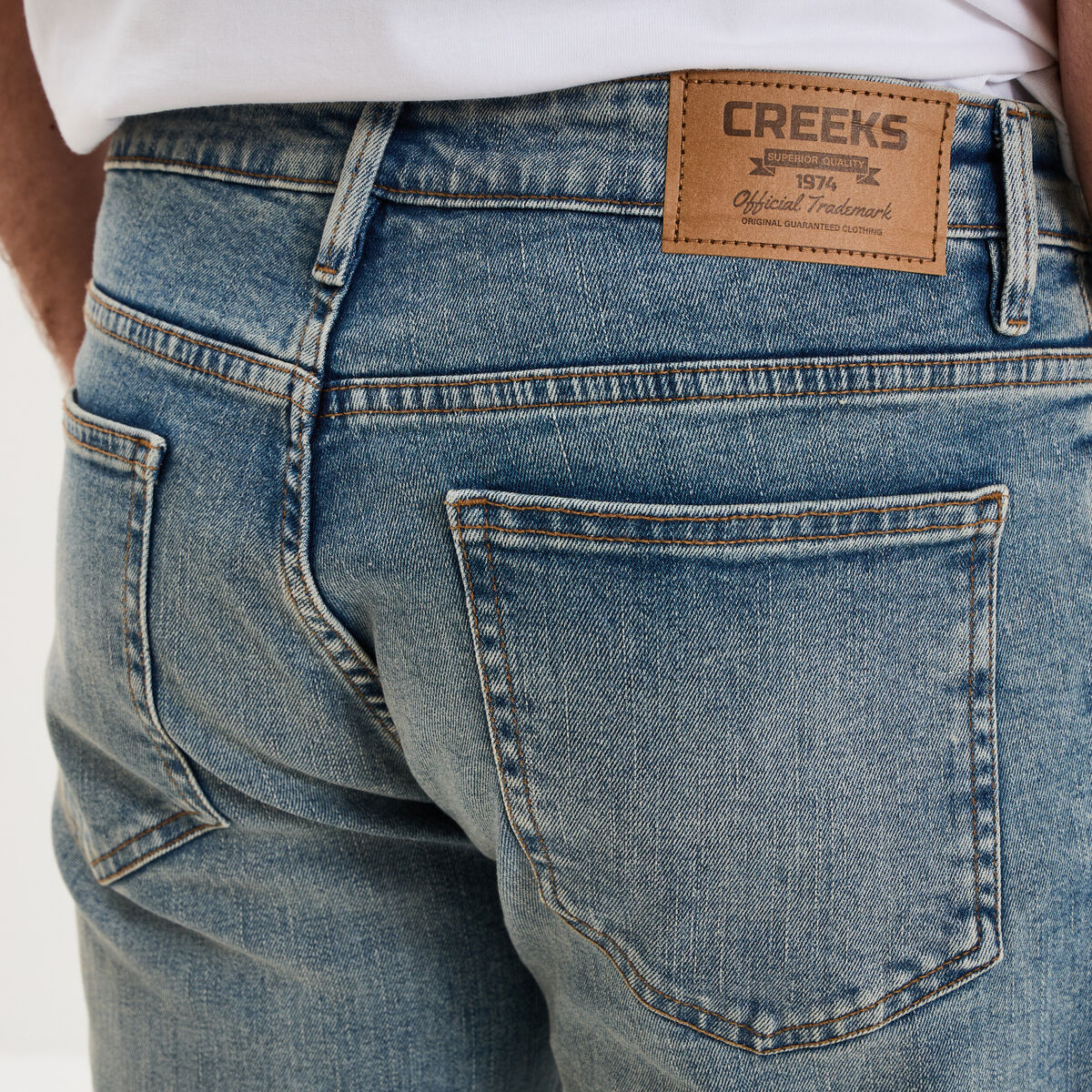 Jeans regular 5 poches denim double stone homme