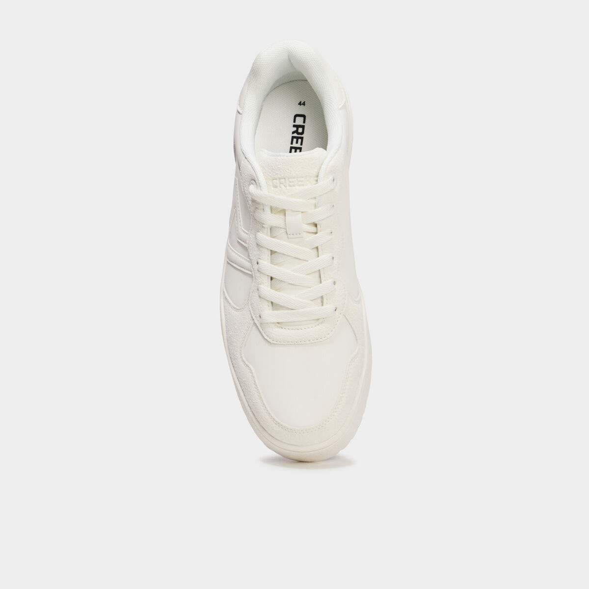 Baskets &agrave; lacets avec semelle &eacute;paisse blanc homme