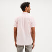 Chemise droite manches courtes rose clair homme