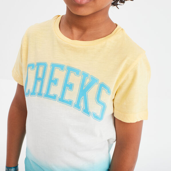 T-shirt col rond manches courtes Creeks jaune citron garçon