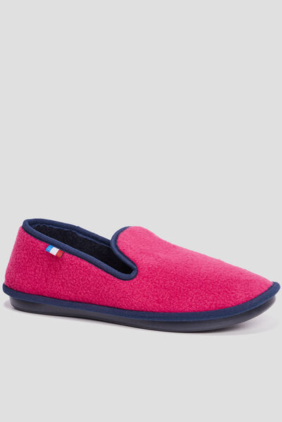 Chaussons charentaises rose femme