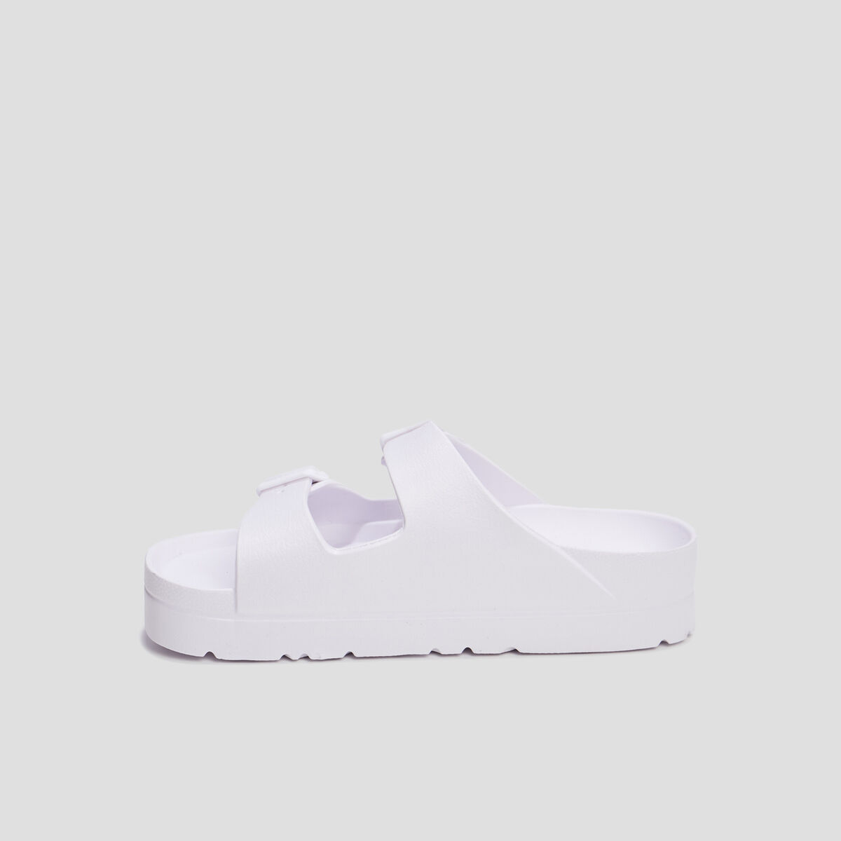 Mules de plage plateformes blanc femme
