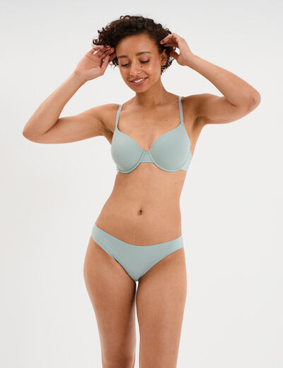 Soutien-gorge corbeille microfibre vert clair femme