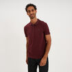 Polo slim manches courtes stretch prune homme