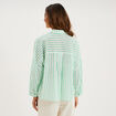 Blouse manches longues ample coton blanc femme