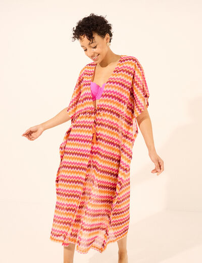 Robe de plage longue multicolore femme