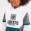 Sweat à capuche hoodie Liberto vert canard garçon